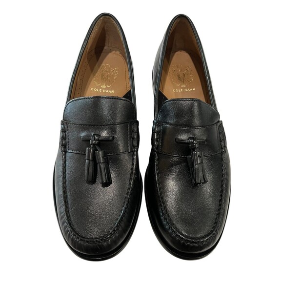 Cole Haan Men\'s Black Leather Pinch Handsewn Tassel Loafer  Size 9.5  NIB No Lid main image 3